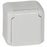 Розетка силовая Legrand Quteo 2K+3 со шторками, белая IP44 782321