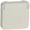 Розетка силовая Legrand Plexo IP55 2К+З на винтах, белая 069639