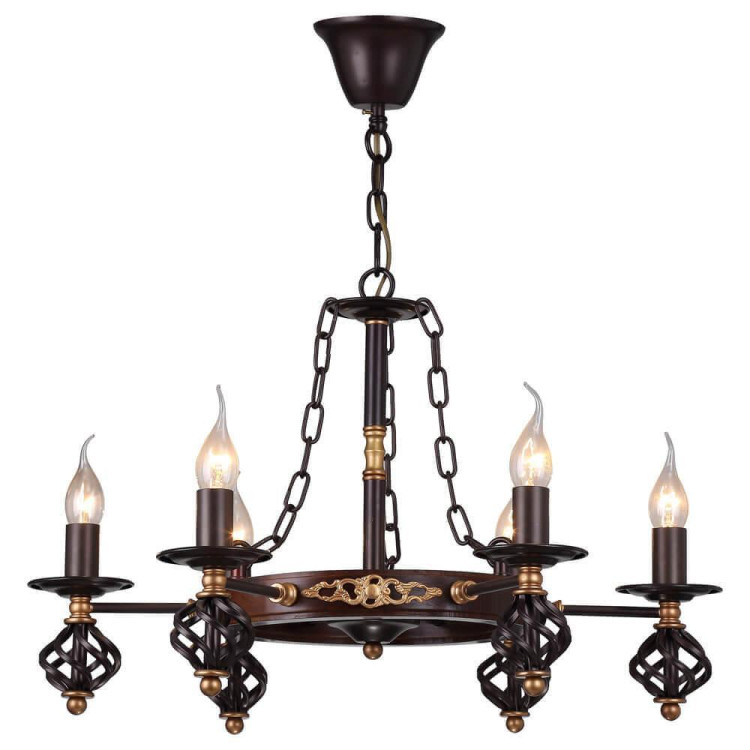  Подвесная люстра Arte Lamp Cartwheel A4550LM-6CK