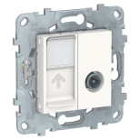 Розетка TV+RJ-45 Schneider Electric Unica New белая