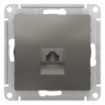 Розетка RJ-11 Schneider Electric Atlas Design сталь