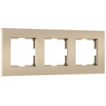 W0032911/ Рамка на 3 поста Slab (шампань софт) W0032911