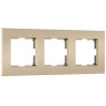 W0032911/ Рамка на 3 поста Slab (шампань софт) W0032911