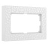 Рамка из поликарбоната для двойной розетки Hammer белый W0082401