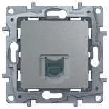 Розетка RJ-45 Legrand Etika одиночная, cat. 5e, алюминий 672441