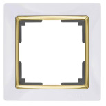 Рамка Werkel Snabb на 1 пост белый/золото WL03-Frame-01-white/GD 4690389083877