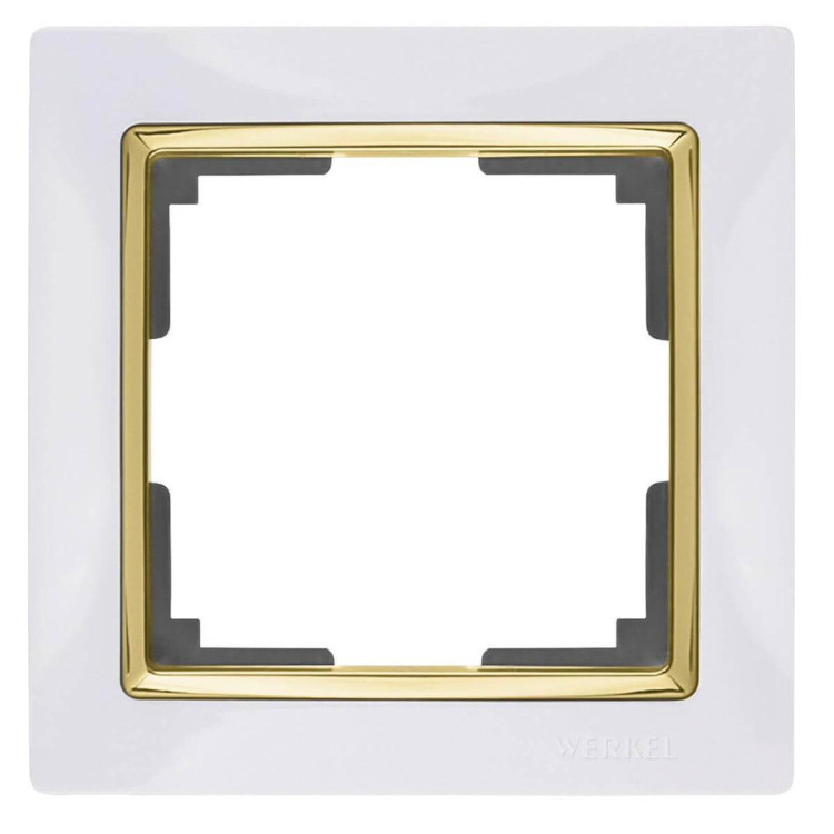 Рамка Werkel Snabb на 1 пост белый/золото WL03-Frame-01-white/GD 4690389083877