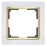 Рамка Werkel Snabb на 1 пост белый/золото WL03-Frame-01-white/GD 4690389083877