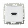 Розетка HDMI Legrand Valena Classic для аудио/видеоустройств, белая 770085