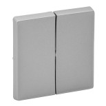 Лицевая панель Legrand Valena Life для двухклавишных выключателей, алюминий 755022