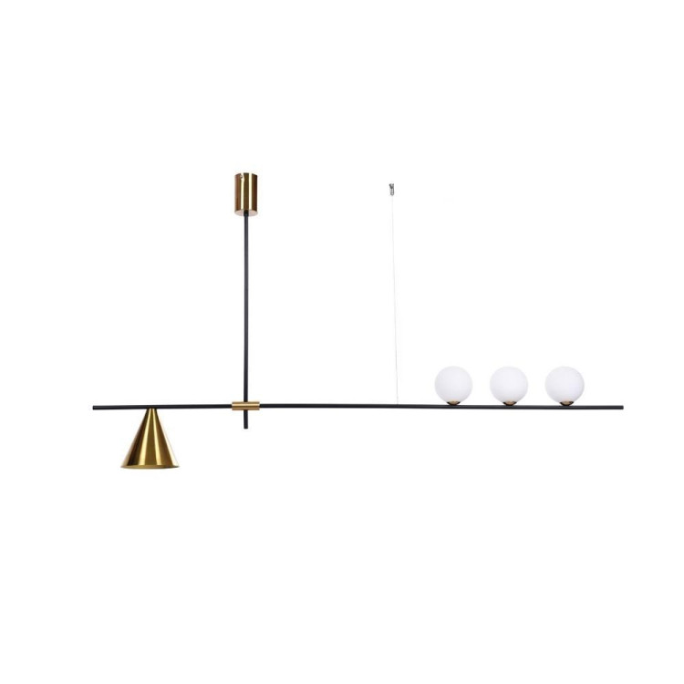 Подвесной светильник Lumina Deco Renzo LDP 6043-4 BK+MD Подвесной светильник Lumina Deco Renzo LDP 6043-4 BK+MD