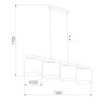 Подвесная люстра 055956 TK Lighting 3271 Troy Gray