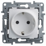 Розетка силовая Legrand Etika 2K+3 на винтах, белая 672221
