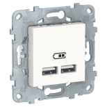 Зарядное устройство USB Schneider Electric Unica New белое