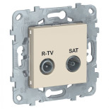 Розетка R-TV/SAT Schneider Electric Unica New оконечная, бежевая