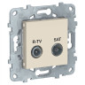 Розетка R-TV/SAT Schneider Electric Unica New оконечная, бежевая