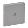 Лицевая панель Legrand Valena Life для одноклавишных выключателей с подсветкой, алюминий 755102