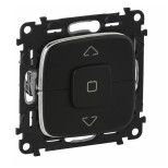 Выключатель под жалюзи Legrand Valena Allure без фиксации, антрацит 752030+755148
