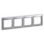 Рамка Legrand Valena Classic на 4 поста, алюминий 770154