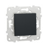 Переключатель двухклавишный Schneider Electric Unica New антрацит