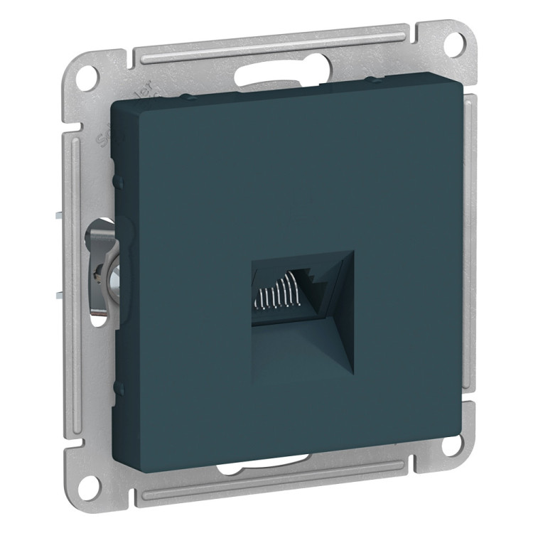 Розетка Schneider Electric Atlas Design RJ-45 кат. 5е, изумруд