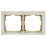 Рамка Werkel Snabb на 2 поста слоновая кость/золото WL03-Frame-02-ivory/GD 4690389083891