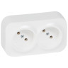Розеточный блок Legrand Quteo 2x2К без заземления, белый 782212