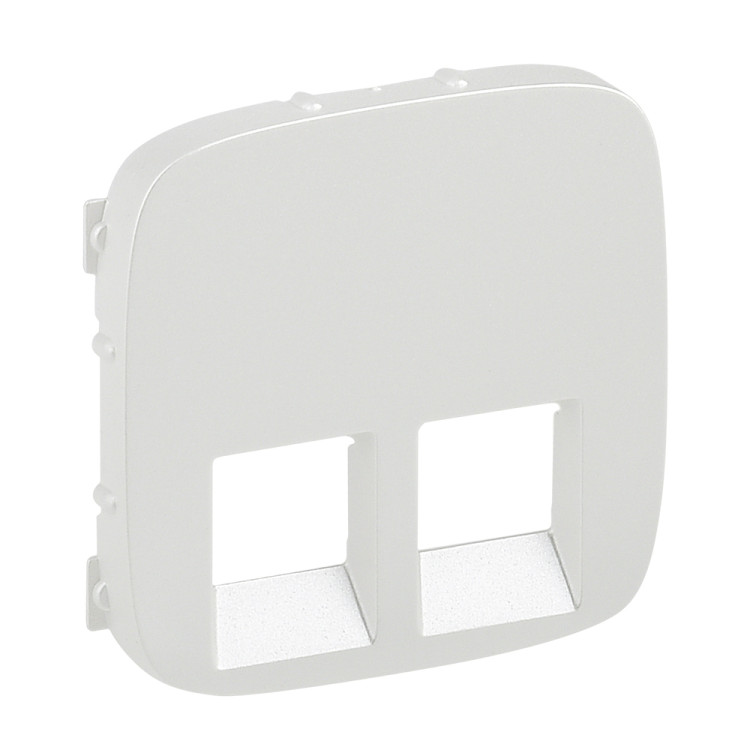 Лицевая панель Legrand Valena Allure для двойных розеток RJ-45 и RJ-11, жемчуг 755429