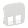 Лицевая панель Legrand Valena Allure для двойных розеток RJ-45 и RJ-11, жемчуг 755429