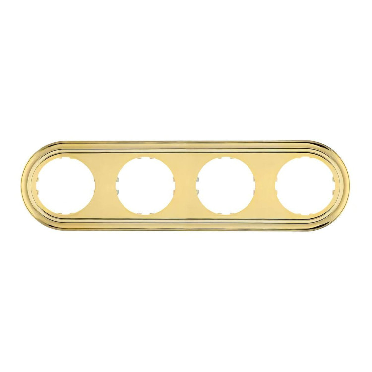 Рамка LK Studio 4-постовая круглая (золото) LK Vintage-Classic 889416-1