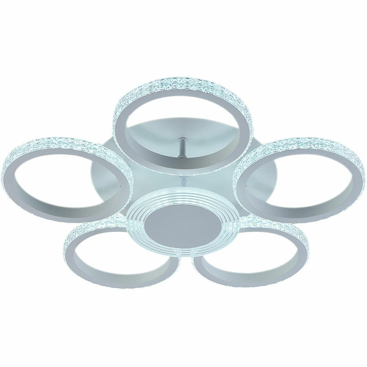 Потолочная светодиодная люстра Reluce 05883-0.3-5+1 WH Потолочная светодиодная люстра Reluce 05883-0.3-5+1 WH