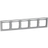 Рамка Legrand Valena Classic на 5 постов, алюминий 770155