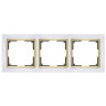 Рамка Werkel Snabb на 3 поста белый/золото WL03-Frame-03-white/GD 4690389083921