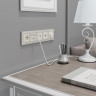 Накладка для USB розетки перламутровый рифленый W1179513