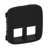 Лицевая панель Legrand Valena Allure для двойных розеток RJ-45 и RJ-11, антрацит 755428