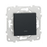 Выключатель одноклавишный Schneider Electric Unica New с подсветкой, антрацит