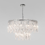 Умная подвесная люстра с прозрачным хрусталем 60160 хром