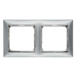 Рамка Legrand Valena Classic на 2 поста, алюминий матовый 770332