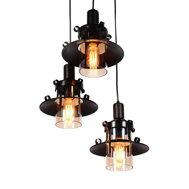 Подвесная люстра Lumina Deco Capri LDP 11328 B-3 BK Подвесная люстра Lumina Deco Capri LDP 11328 B-3 BK
