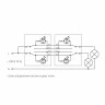 Выключатель Werkel двухклавишный проходной с подсветкой WL13-SW-2G-2W-LED 4690389124433