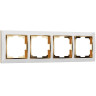 Рамка Werkel Snabb на 4 поста белый/золото WL03-Frame-04-white/GD 4690389083938