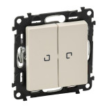 Выключатель двухклавишный Legrand Valena Life с подсветкой, слоновая кость 752528