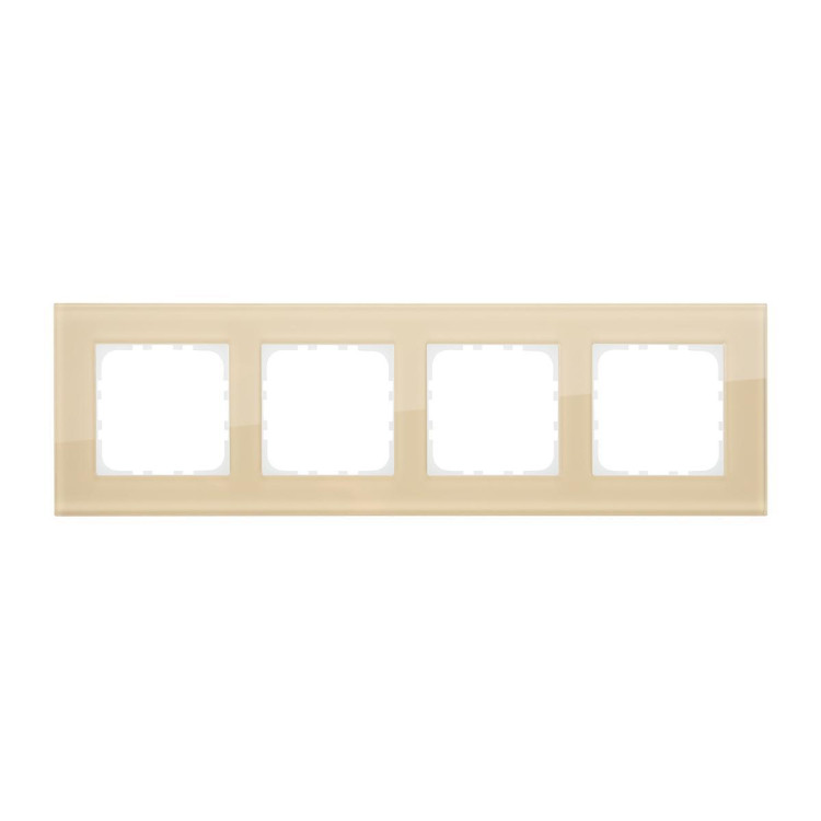 Рамка LK Studio 4-постовая, натуральное стекло (кремовый) LK80 844417-1