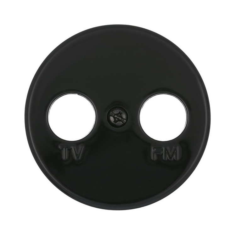 Накладка LK Studio розетки TV+FM, 2 отверстия (черный) Vintage 885208-1