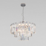 Умная подвесная люстра с хрусталем 10130/8 хром