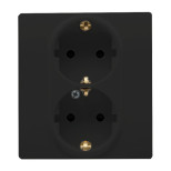 Розетка двойная Legrand Etika 2x2K+3 антрацит 672623