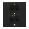 Розетка двойная Legrand Etika 2x2K+3 антрацит 672623