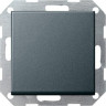 Выключатель кнопочный одноклавишный перекрестный Gira System 55 10A 250V антрацит 012728