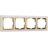Рамка Werkel Snabb на 4 поста слоновая кость/золото WL03-Frame-04-ivory/GD 4690389083914