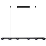 6631/64L HIGHTECH ODL24 317 металл/черный/акрил Подвесной линейный светильник IP20 LED 64W 1667Лм 3000K 220V с раздельным вкл. Верх/низ TURMAN